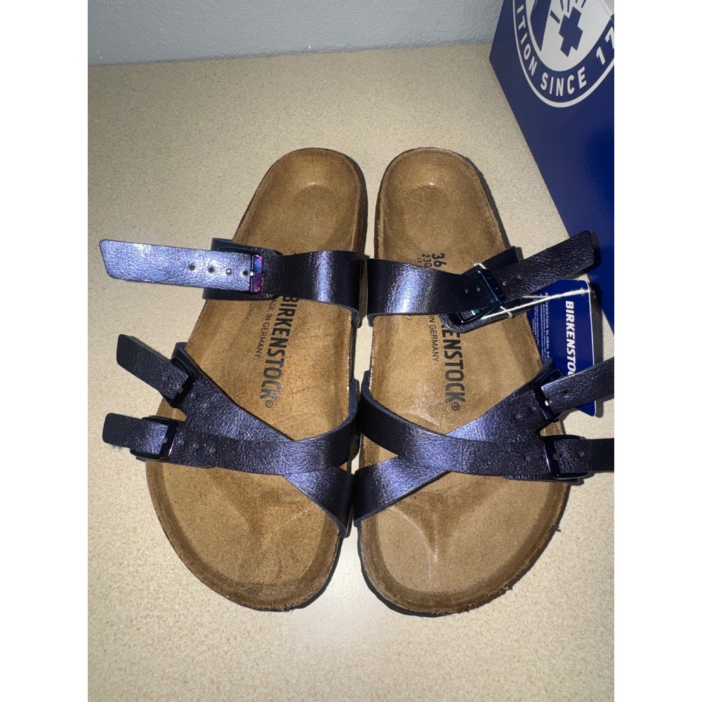 Birkenstock Franca Graceful Midnight Blue Sandals Womens 36 New in Box - Picture 3 of 6